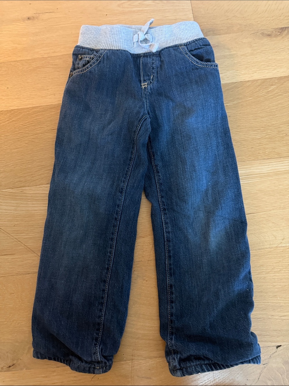 Relaxed Dark Blue toddlersJeans with Elastic Waistband
